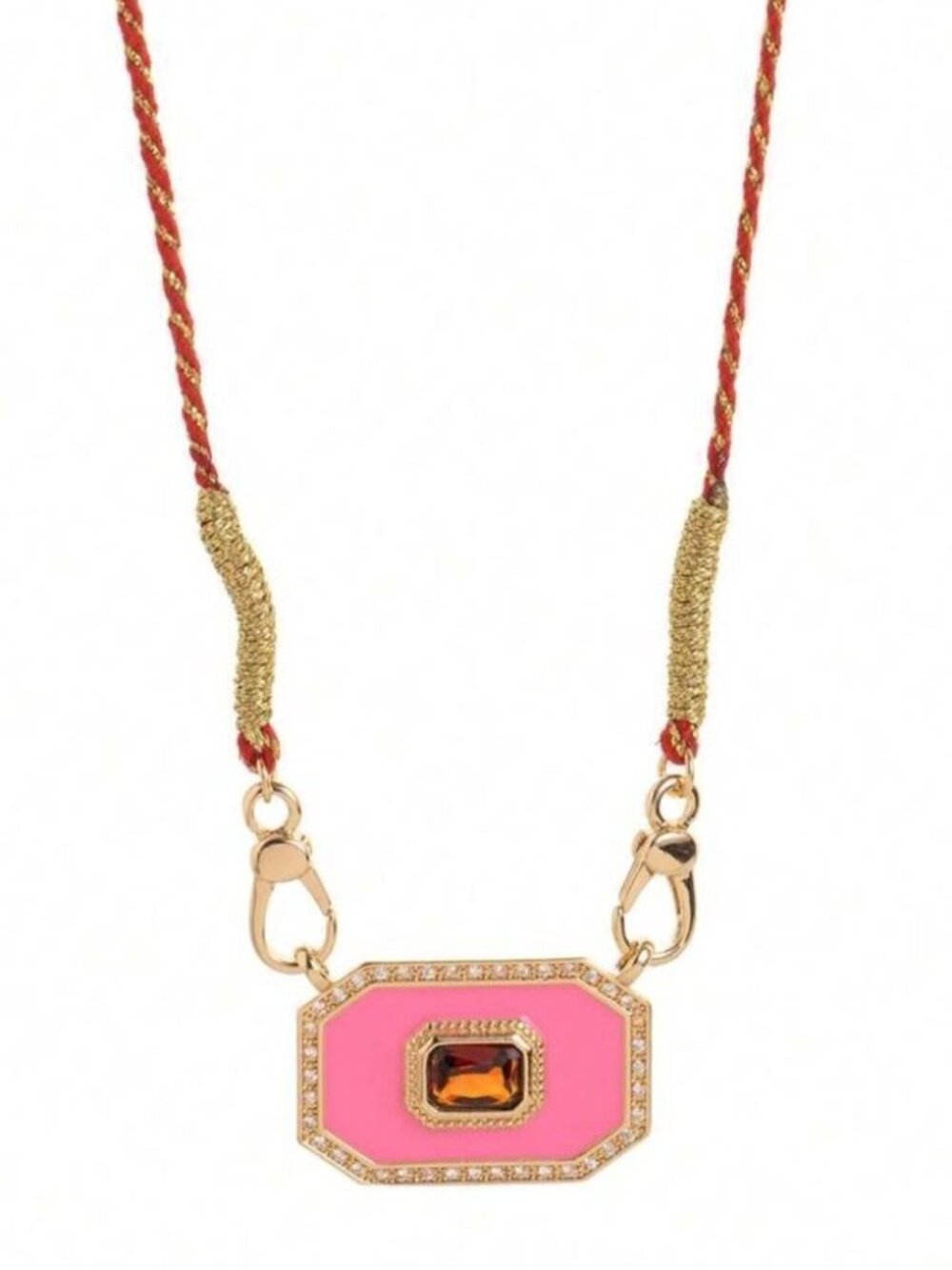 Elegant Pink and Gold NecklaceN1042